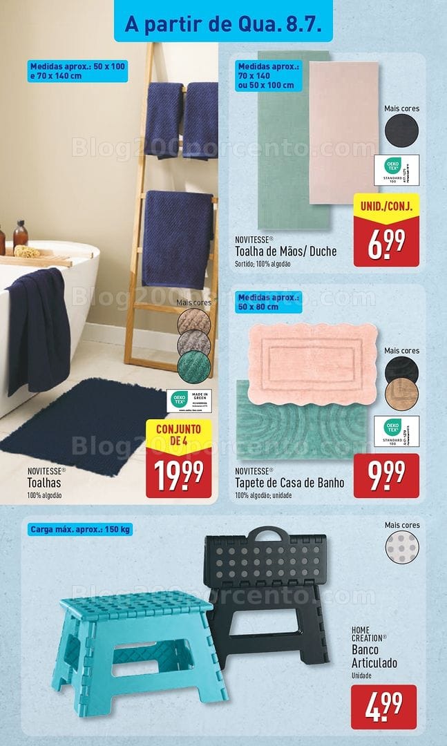 Antevisão Folheto ALDI Bazar Promoções de 8 a 12 julho